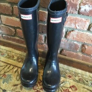 Hunter Girls gloss rain boots